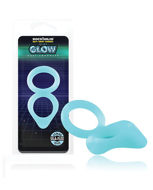 Rock Solid Glow in the Dark Dual Enhancer - Blue Doc Johnson