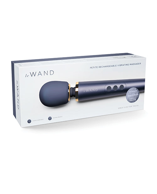 Le Wand Petite Rechargeable Vibrating Massager - Navy Cotr INC