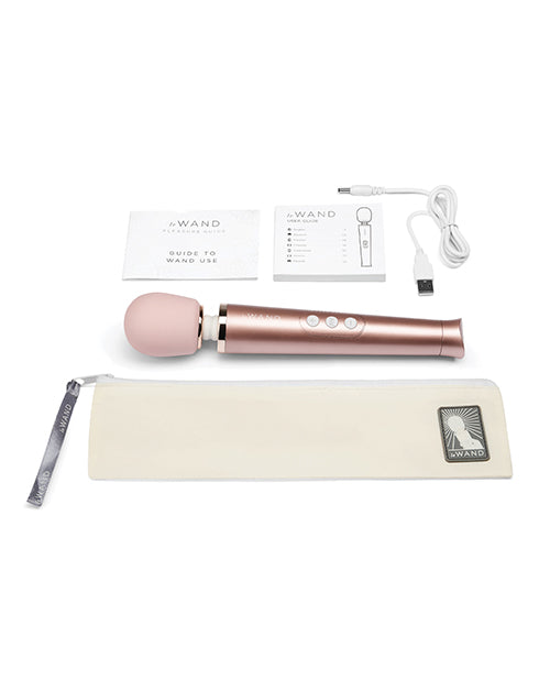 Le Wand Petite Rechargeable Vibrating Massager - Rose Gold Cotr INC