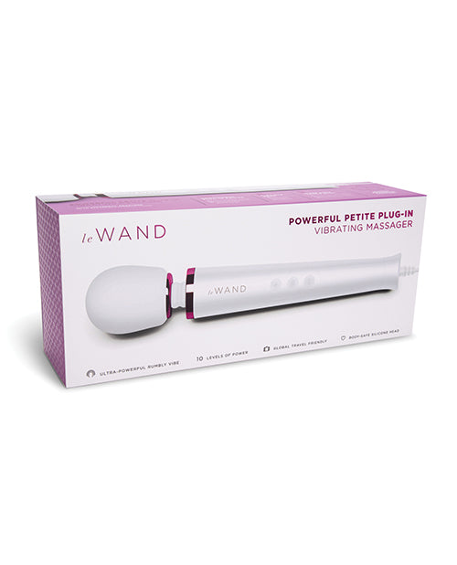 Le Wand Powerful Petite Plug-In Vibrating Massager - White Cotr INC