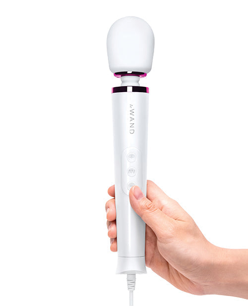 Le Wand Powerful Petite Plug-In Vibrating Massager - White Cotr INC