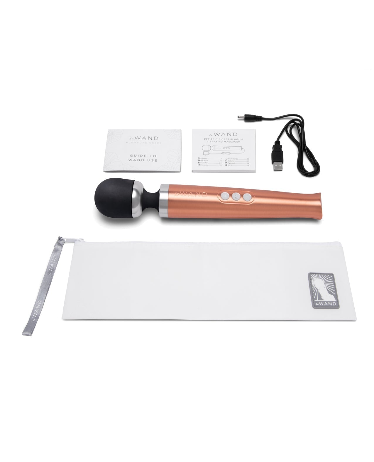 Le Wand Die Cast Rechargeable Massager - Rose Gold Cotr INC