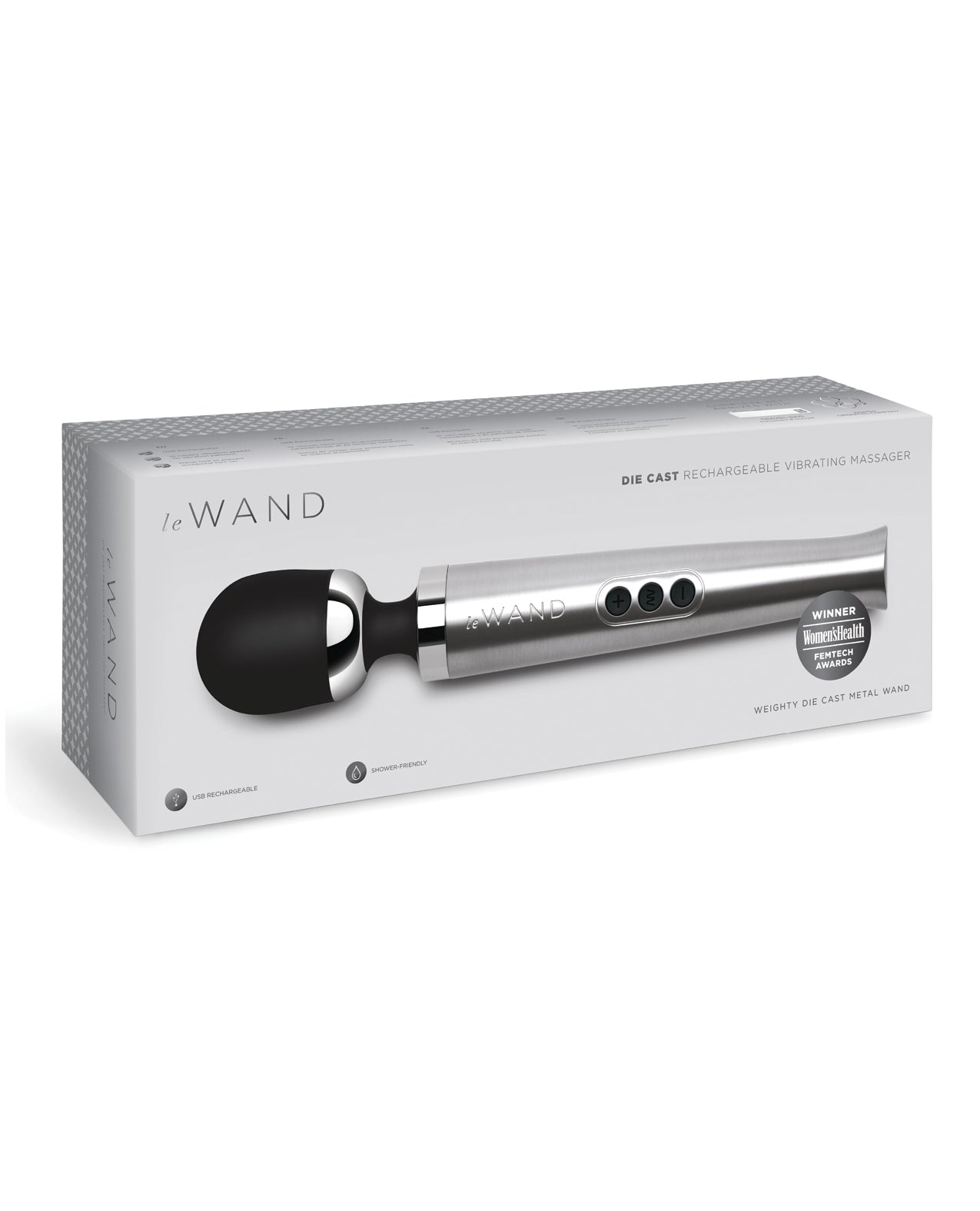 Le Wand Die Cast Rechargeable Massager - Silver Cotr INC