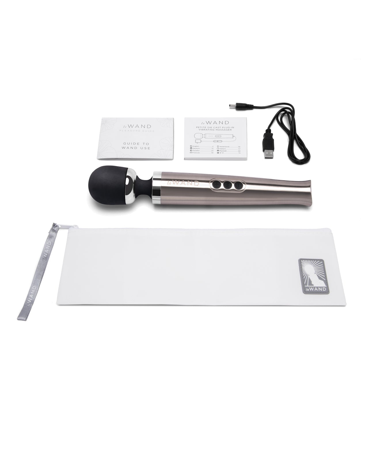 Le Wand Die Cast Rechargeable Massager - Silver Cotr INC