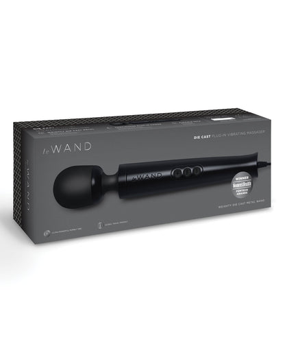 Le Wand Die Cast Plug-In Massager - Black Cotr INC
