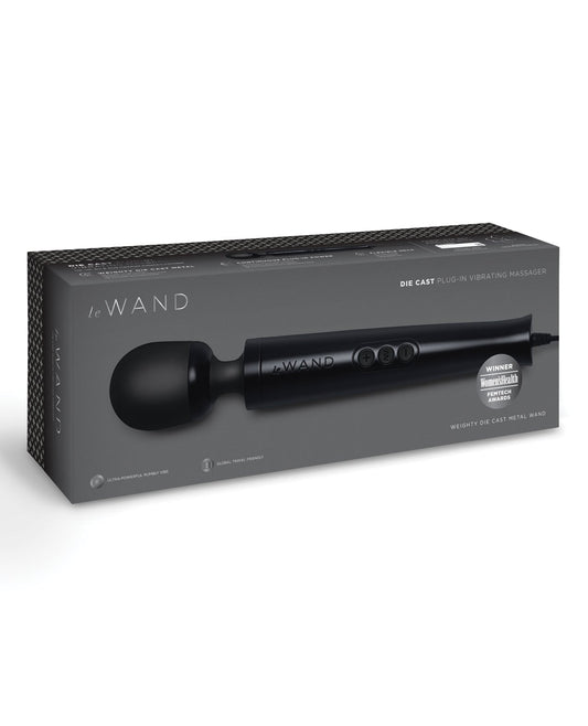Le Wand Die Cast Plug-In Massager - Black Cotr INC