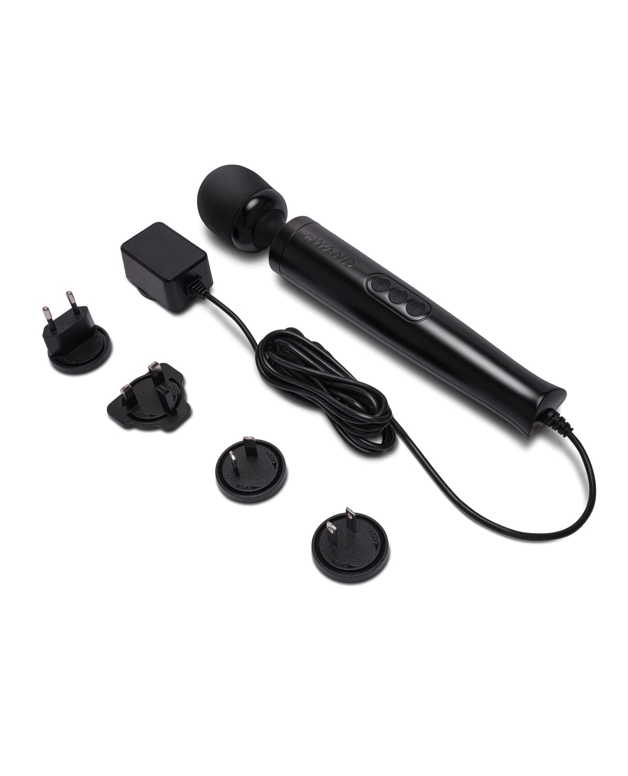 Le Wand Die Cast Plug-In Massager - Black Cotr INC