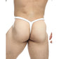 Male Basics Y Buns Thong White Sheer LG Malebasics Corp
