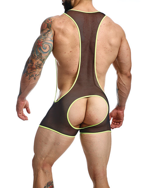 Male Basics MOB Singlet Black/Lime XL Malebasics Corp