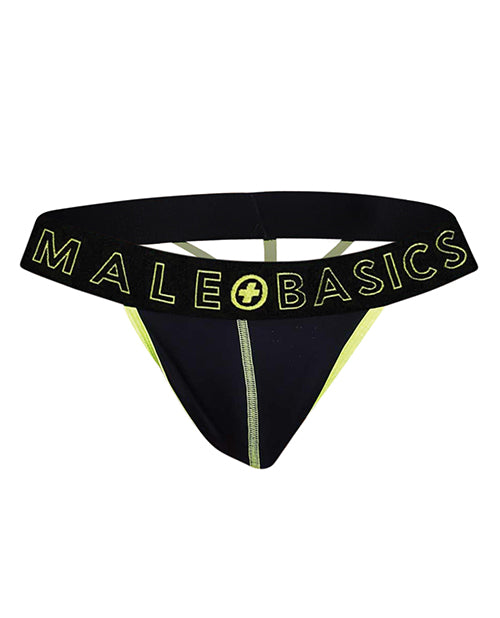 Male Basics Neon Thong Yellow XL Malebasics Corp