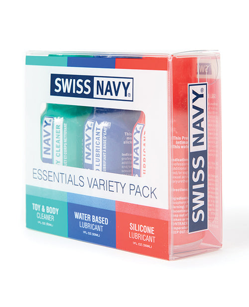 Swiss Navy Essentials Variety Pack of 3 - 1 oz M.D. Science Lab