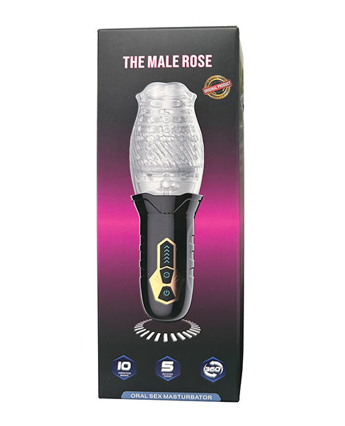 The Male Rose Gawk Gawk 3000 Rotating Blow Job Simulator - Black