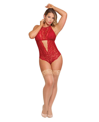 Sugar & Spice Teddy w/Snap Crotch Red L/XL Magic Moments Int'l