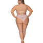 Seabreeze Strappy Back Teddy w/Snap Crotch Blush 2X Magic Moments Int'l