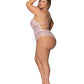 Seabreeze Strappy Back Teddy w/Snap Crotch Blush 2X Magic Moments Int'l