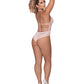 Seabreeze Strappy Back Teddy w/Snap Crotch Blush S/M Magic Moments Int'l