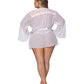 Modern Romance Flowing Short Robe White 2X Magic Moments Int'l