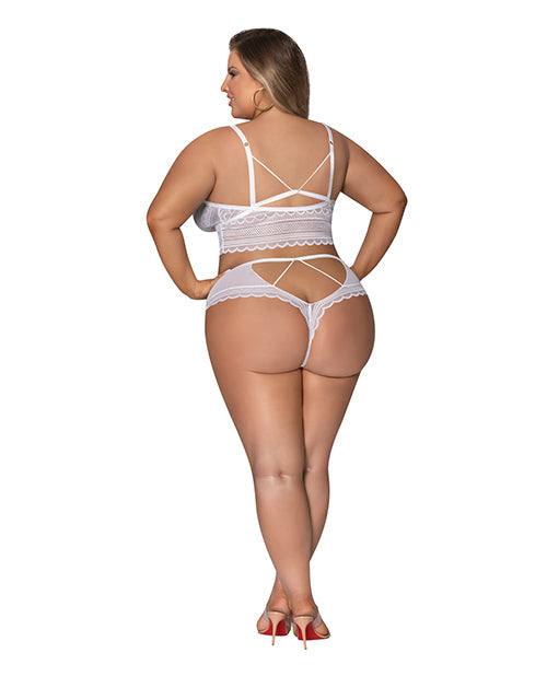 Modern Romance Bralette & Cheeky Hipster White 2X Magic Moments Int'l