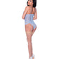 Ooh La Lace Bustier & Panty Periwinkle L/XL Magic Moments Int'l