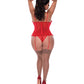 Ooh La Lace Bustier & Panty Red  QN Magic Moments Int'l