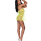 Love Star Halter Swing Chemise & Thong Chartreuse L/XL Magic Moments Int'l