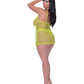 Love Star Halter Swing Chemise & Thong Chartreuse QN Magic Moments Int'l