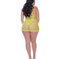 Love Star Halter Swing Chemise & Thong Chartreuse QN Magic Moments Int'l