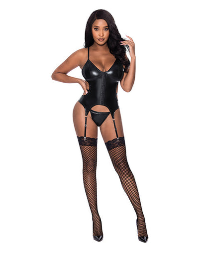 Club Candy Basque & Cheeky Panty Black L/XL Magic Moments Int'l