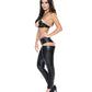 Liquid Onyx Halter Bra & Cutout Pants Black L/XL Magic Moments Int'l