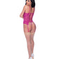 Berrylicious Lace Halter Basque & G-String Pink S/M Magic Moments Int'l
