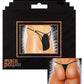 Male Power G-string w/Straps & Rings Black L/XL Comme Ci Comme Ca