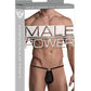 Male Power G-String w/Front Ring Black O/S Comme Ci Comme Ca