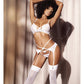 Floral Lace Bra, Garter Belt & Open Back Panty White S/M Mapale