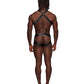 Fetish Uranus Nylon Spandex Moonshine Harness Brief Black S/M Comme Ci Comme Ca