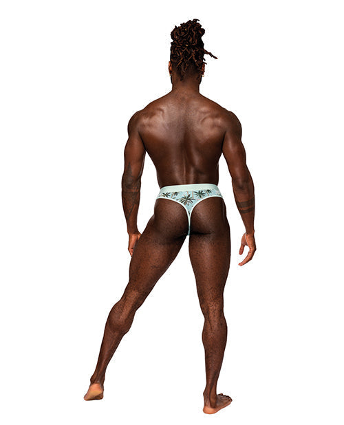 Sheer Prints Mesh Poly Spandex Thong Flamingo S/M Comme Ci Comme Ca