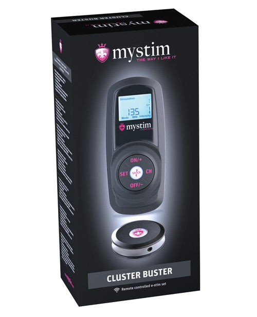 Mystim Cluster Buster Wireless eStim Starter Kit - Black Mystim Gmbh