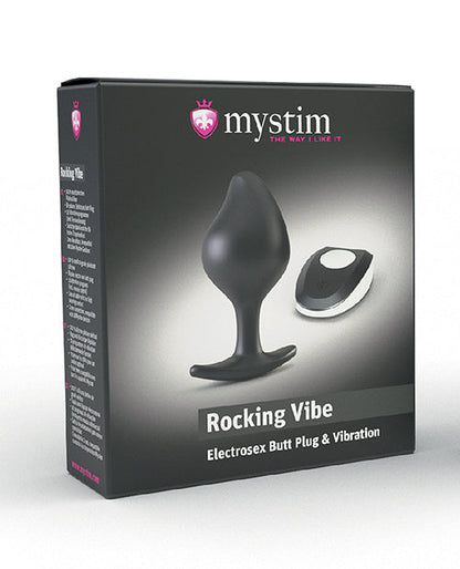 Mystim Rocking Force Silicone Buttplug Small - Black Mystim Gmbh
