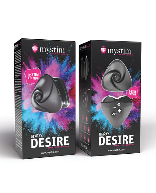 Mystim Hearts Desire eStim Layon Vibrator - Black Mystim Gmbh