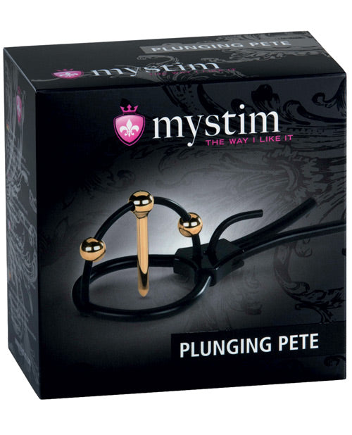 Mystim Plunging Pete w/Corona Strap & Urethral Sound - Black/Gold Mystim Gmbh