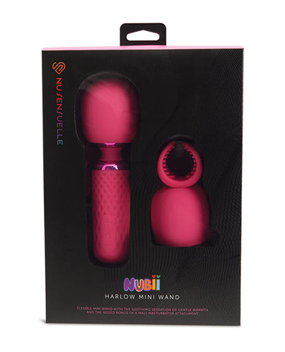 Nu Sensuelle Harlow Mini Wand w/Masturbator Attachment - Pink Novel Creations Usa INC