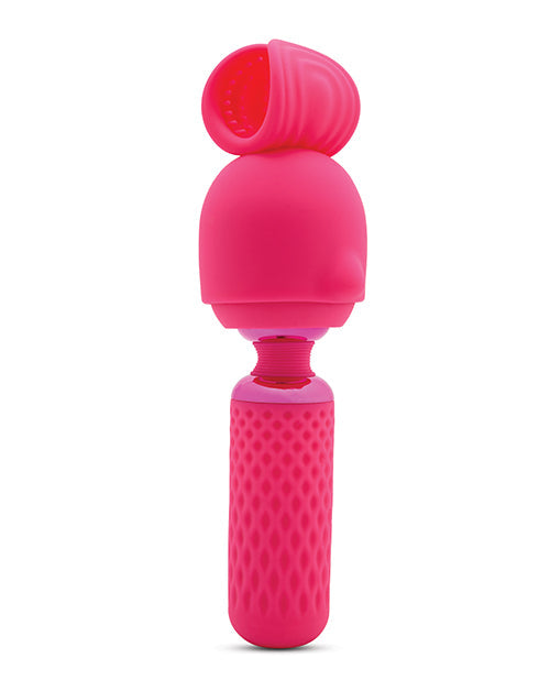 Nu Sensuelle Harlow Mini Wand w/Masturbator Attachment - Pink Novel Creations Usa INC