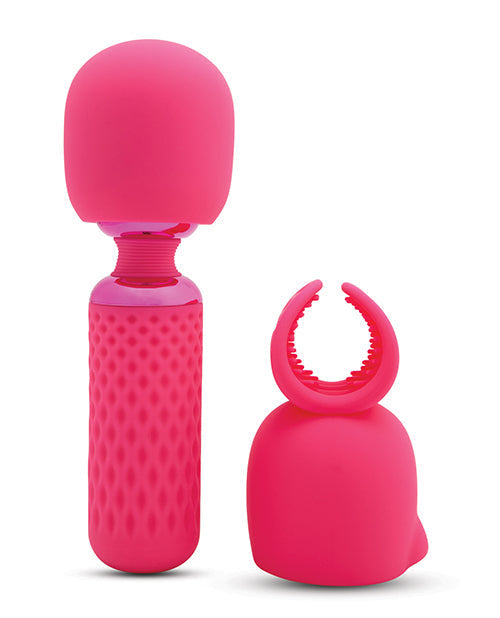 Nu Sensuelle Harlow Mini Wand w/Masturbator Attachment - Pink Novel Creations Usa INC