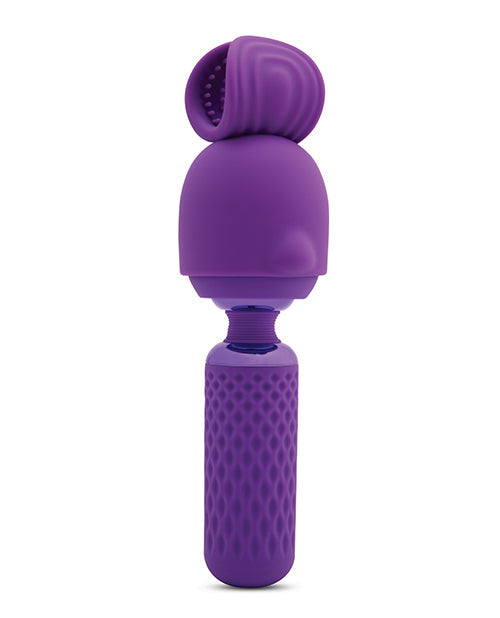 Nu Sensuelle Harlow Mini Wand w/Masturbator Attachment - Purple Novel Creations Usa INC