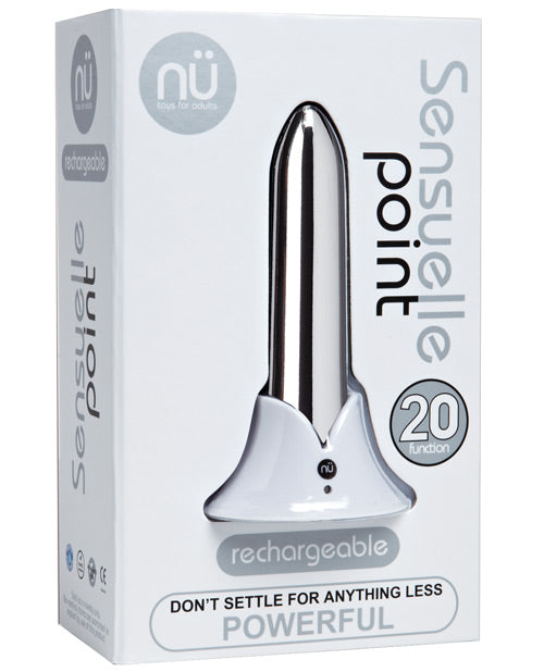 Nu Sensuelle Point Rechargeable Bullet - Silver Novel Creations Usa INC