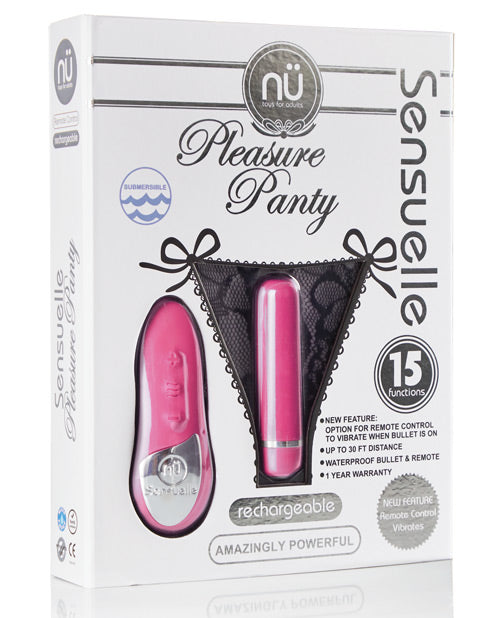 Nu Sensuelle Pleasure Panty Bullet w/Remote Control 15 Function - Pink Novel Creations Usa INC