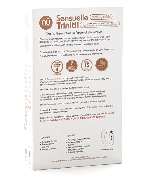 Nu Sensuelle Trinitii Tongue Vibe - Electric Blue Novel Creations Usa INC