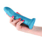 Royals 6" Big Dildo | Charlie Curved Suction Cup Dildo | Metallic Teal Realistic Dildo Ns Novelties INC
