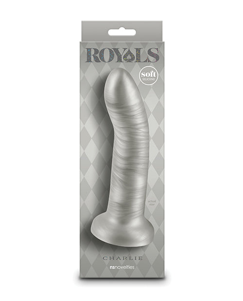Royals 7" Big Dildo | Charlie Curved Realistic Dildo | Metallic Champagne Suction Cup Dildo Ns Novelties INC