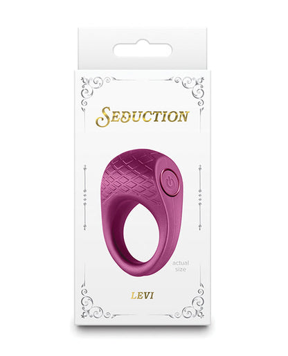 Seduction Levi Cock Ring - Metallic Burgundy Ns Novelties INC