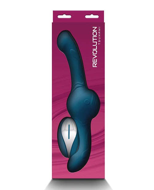Revolution Vibrating Dildo | Teal Rotating Motor Big Dildo | Tsunami Flexible Realistic Dildo Ns Novelties INC